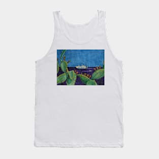 Watercolor sketch from the port area of Palermo, Sicily Tank Top